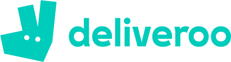 Deliveroo logo: The logo of the food delivery service Deliveroo.